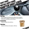 Pookknop Nieuwe Zwarte 8 Ball Pookknop Korte Shifter Voor Auto Acryl Met M8 M10 Schroefdraad Drop levering Auto's Motoren Auto Pa Dhbyo