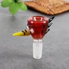 La più nuova ciotola di vetro rotonda colorata Maniglia 4 colori Accessori per tubi da fumo 14mm 18mm maschio per narghilè bong Raccoglitore di cenere d'acqua Strumenti per gorgogliatore