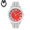 Luxe ontwerp Hip Hop Cubaanse mannen quartz horloge 18k verguld roestvrij staal Hiphop Bling volledige diamanten heren Iced Out horloge