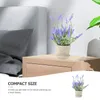 Dekorative Blumen künstliche Blätter Lavendel im Vase -Topfblumentopf für Hochzeitstisch Herzstück Home Office Dekore