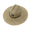 Classico lavoro manuale Donna Uomo Cappello da bagnino Paglia Cappello da spiaggia estivo Cappello da sole a tesa larga per esterno Jazz Panama Donna 210608306Q