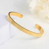 パーソナライズされたAyatul Kursi Cuff Bangles for women gold stainless鋼アラビアブレスレットメッセージ