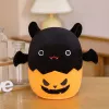 Novo halloween abóbora lance travesseiros engraçado morcego brinquedo de pelúcia removível bonito dos desenhos animados imp presente aniversário