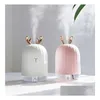 Aromatherapy High Quality 220Ml Trasonic Air Humidifier Aroma Essential Oil Diffuser For Home Car Usb Fogger Mist Maker With Led Night Dhmsz