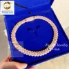 Luksusowy VVS Moissanite 18K Gold Plated 925 Strerel Silver Miami Cuban Link Sain