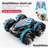 Coche eléctrico/RC Regalo para niños Tracción en las cuatro ruedas Vehículo todoterreno Control remoto para puestos callejeros Anfibio Conducción de doble cara Deformar Dhxc4