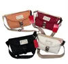 Women Canvas Cross Body Bags for Phone Passport Designer 4 Colors Solid Color Men Messenger Bag with Label Purse