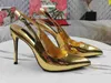 5A DDG5616350 Rainbow Patent Leather Slingback Bombas Sandália Chinelos Mulas Desconto Desinger Sapatos Para Mulheres Tamanho 35-43 Fendave