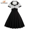 Elbise 2018 Yaz Kadınlar Elbise Retro 1950'ler 60'lar Elbise Kadın Polka Dotlar Pinup Rockabilly Seksi Parti Elbiseler Vintage Tunik Vestidos Mujer