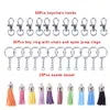 125 stuks set legering sleutelhangers kwastje bulk sleutelhangers sleutelhangers voor DIY ambachten sieraden Material308Z