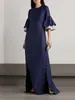 Party Jurken Yeezzi Elegante Half Uitlopende Mouwen Avond Maxi Gewaad Kaftan Vestidos Voor Saudi Arabië Dubai Moslim Vrouwen 2024