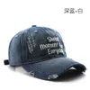 Ball Caps Yi Hat Childrens Washed Cowboy Personality Street Letter Embroidered Duck Tongue Outdoor Mens Travel Sun Protection and Sunshade Stick