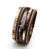 Charm Armbanden ZG Voor Vrouwen Retro Handgemaakte Multilayer Gevlochten Boheemse Etnische Magnetische Gesp Dames Yoga Bangle Vrouwelijke Sieraden