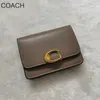 Factory Wholesale Retail Designer Bags New Palm Pattern Cowhide Bandit Zero Wallet Magnetic Buckle Small Card Bag Short Flip