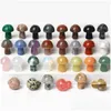 Stone Random Color Mini Mushroom Plant Statue Natural Stone Carving Aquarium Home Decoration Crystal Polishing Gem Drop Delivery Jewe Dhmg7