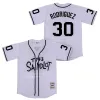 The Sandlot Movie Baseball Jerseys - Benny „The Jet” Rodriguez, Squents, Yeah -Yeah McClennan zszyty w szarym, białym, niebieskim