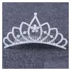 Düğün Saç Takı Güncellemesi Kristal Gelin Crown Tiara Tomberi Diamond Heart Bant Headdress Gelin Rhinestone Combs Düğün Doğum DHC56