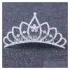 Bijoux de cheveux de mariage mise à jour cristal mariée couronne diadème peigne diamant coeur bandeau coiffure mariée strass peignes mariage anniversaire Dhc56