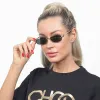 2024 Women Fashion Brand GG1278S Solglasögon Designer Metal Half Frame Rainbow Lens Modern Fashion Street Style Solglasögon med låda