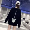 Grafische Pullover Sweatshirts für Frauen Schwarz Weibliche Kleidung Dropshiping Y2k Japanische Streetwear Ästhetischer Trend Baumwolle Tops Emo 240301