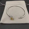 Pulsera de plata chapada única Dy perlas cable trenzado alambre pulsera para hombre joyería retro brazaletes de moda para mujeres de lujo de alta calidad al por mayor zh158 c4