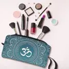 Borse per cosmetici Borsa da viaggio Maha Mrityunjaya Mantra Borsa da toilette portatile Om Yoga Mandala Buddismo Aum Organizzatore di trucco Beauty Storage Dopp