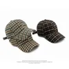 Casquette de baseball à carreaux unisexe automne hiver avec matériau en laine 55-60 cm chapeaux polyvalents décontractés réglables pour femmes et hommes BQ0625 240227