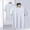 8XL 7XL 6XL haut d'été qualité luxe rayé Polo hommes à manches courtes revers hommes Polos chemises affaires t-shirt en vrac 240305