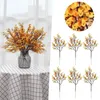 Fleurs décoratives en tissu, 6 pièces, étoile complète, petite branche unique, décoration de mariage pour la maison