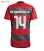 Voetbalshirts 2023/24 Flamengo Jersey 2024 E. RIBEIRO THIAGO MAIA MATHEUZINHO Voetbalshirt Heren GABI ARRASCAETA DAVID LUIZ B.HENRIQUE thuisvoetbalshirtH240307