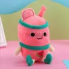 4 animali di peluche ripieni di tè con bolle di tè dal design diverso morbido quattro colori decorazione carina bambola cuscino di frutta all'ingrosso disponibile 240307