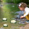 Decorative Flowers Plant Artificial Pond Plants Lotus Flower Decor Floating Accessories Water Lilies Lily White