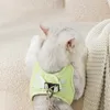 Breathable Cat Harness and Leash Set Escape Proof Safe Adjustable Kitten Vest Harness for Walking Reflective Cat Harness 240229