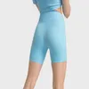 Lu-88 shorts de ioga feminina com cintura cruzada e sem linhas estranhas para exercícios de alta elasticidade de alta evasão