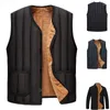 Kamizelki męskie jesień i zimowe męskie topy kolorowe kurtka bez rękawów oraz aksamitna płaszcz ciepła kamizelka veste homme de marque