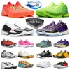 Tasarımcı Mamba Basketbol Ayakkabıları Erkek Spor ayakkabıları ters Grinch Champ Lakers Mambacita Gigi Yüzük Venice Plajı Erkek Eğitmenler Spor