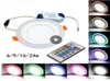 RoundSquare RGB LED Panel Light Remote Control 6w9w16w24W Recessed LED Ceiling Panel light AC85265VDriver8319997