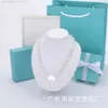Designer tiffancy necklace t Family Egg Pendant Necklace Female Cnc Steel Seal Letter Tag Egg Ring Thick Chain Clavicle Chain Pedicled Family Couple Bracelet
