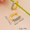 Hoop Earrings CRMYA Gold-color Clip Dangle For Women CZ Zircon Enamel Piercing Women's Set 2024 Jewelry Wholesale