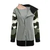 Vestes Femmes Veste d'hiver Femmes 2024 Pour Plus Taille Sweat-shirt Zipper Poche Manteau Camouflage Imprimer Manches Longues Chaquetas