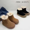 Stiefel Mädchen Baumwollstiefel 2023 Winter neue Kinderschuhe gefrostet echtes Leder Plüsch verdickte Prinzessin Stiefel 2-15 Jahre altL2401L2402