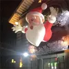 Jogos ao ar livre gigante inflável papai noel quintal decoração pai natal parede decorações de natal publicidades