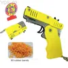 Gun Toys Toy Creativity Alloy Creative Key Chain Innovation Kids Toys Alloy Model Gun Robust and Htable Handle Gummi Band Shooter Gift YQ240307