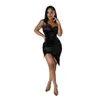 Casual Dresses HLJ Sexy Feather Velvet Bodycon Party Club Women Off Shoulder Irregular Mini Dress Fashion Female Vestidos With Glove