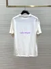 24SS NY DESIGNER T-shirt AOP Hot Diamond Letter Kort ärm T-shirt Cquard Stick Machine E Anpassad JnLarged Detail Round Neck Pure Cotton Shirt 639