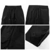 Sweatpants American Street Wear Machine Oversized Joggers Pants Rubber Side Zipper Nylon Casual Pants Harajuku Mens Black Track Pants