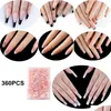 Pregos Falsos 360 Pcs Coffin Press On Nails Long Amêndoa Falso Quadrado Francês Falso Branco Preto DIY Wearable Fl Er Nail Tips Drop Delivery H Dhxh8