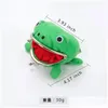 Plush Keychains P Keychains 20st/Lot Frog Wallet Coin Purse Keychain Cartoon Flanell Key Holder Cosplay Toy School Prize Passe Prient Dr Dhguq