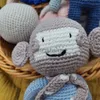 Stuffed Plush Animals Handmade Rabbit Monkey Crochet Wool Doll Animal Toy Baby Soothing Sleeping Gifts for Kids Birthday 230217 240307