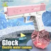 Jeu de sable eau amusant pistolet jouets HUIQIBAO M1911 électrique automatique plage extérieure grande capacité piscine été pour enfants garçons cadeaux 230703 Q240307